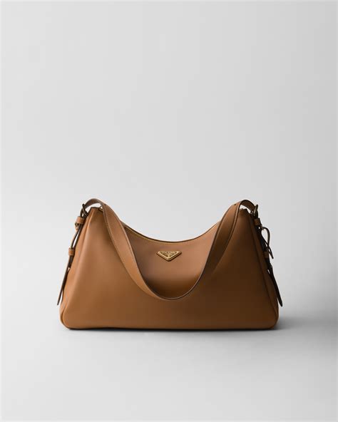 prada aimée large leather shoulder bag